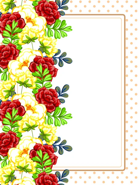 Metin için yeri olan çiçek çerçevesi