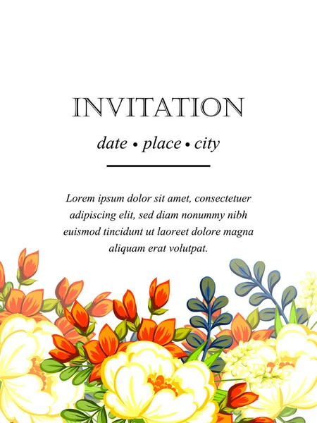 Cartes d'invitation de mariage — Image vectorielle