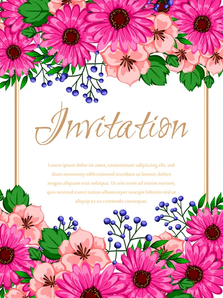 Cartes d'invitation de mariage — Image vectorielle