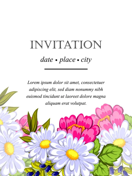 Cartes d'invitation de mariage — Image vectorielle