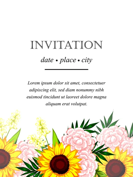 Cartes d'invitation de mariage — Image vectorielle