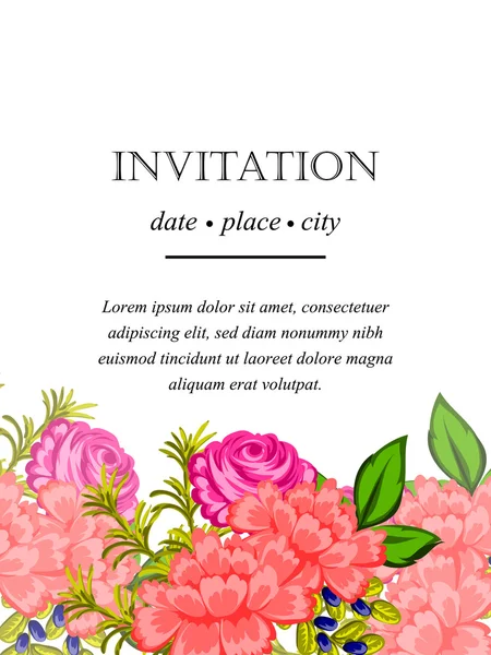 Cartes d'invitation de mariage — Image vectorielle