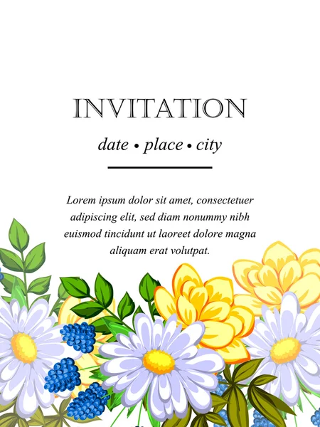 Cartes d'invitation de mariage — Image vectorielle