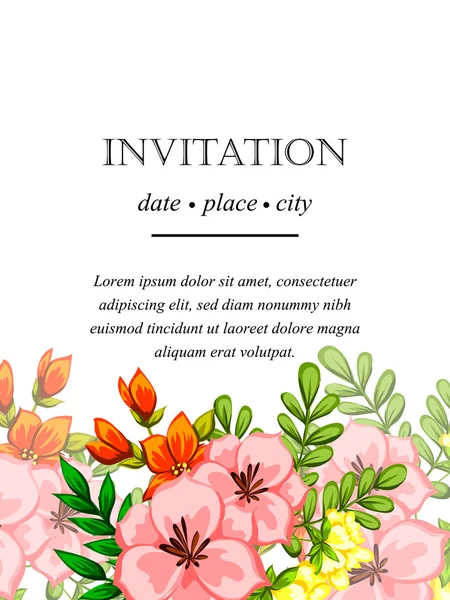 Cartes d'invitation de mariage — Image vectorielle