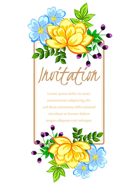 Carte d'invitation de mariage — Image vectorielle