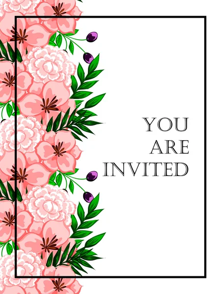 Cartes d'invitation de mariage — Image vectorielle