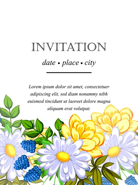 Cartes d'invitation de mariage — Image vectorielle