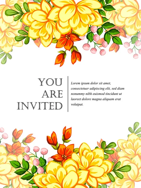 Cartes d'invitation de mariage — Image vectorielle