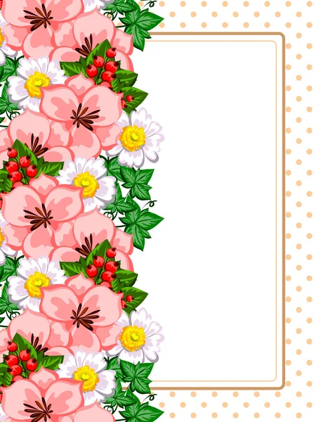 Metin için yeri olan çiçek çerçevesi
