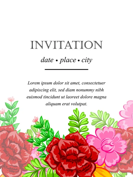 Cartes d'invitation de mariage — Image vectorielle