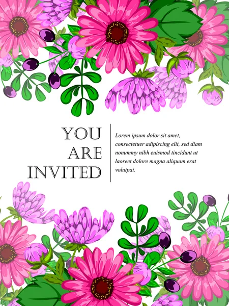 Cartes d'invitation de mariage — Image vectorielle