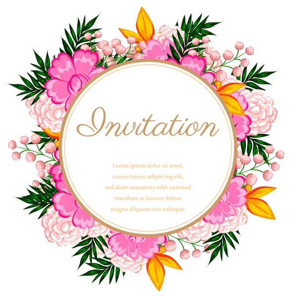 Cartes d'invitation de mariage — Image vectorielle