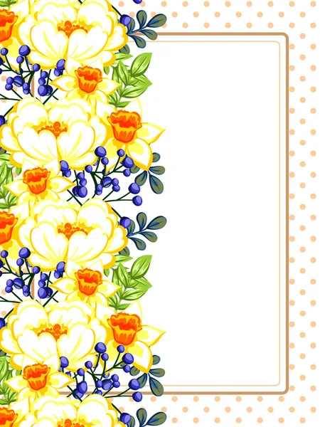 Metin için yeri olan çiçek çerçevesi