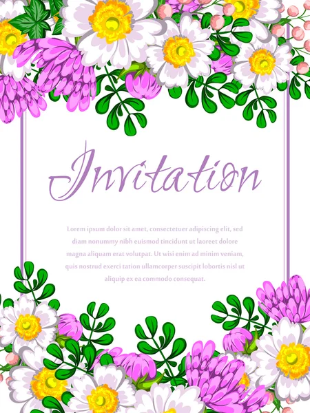 Cartes d'invitation de mariage — Image vectorielle