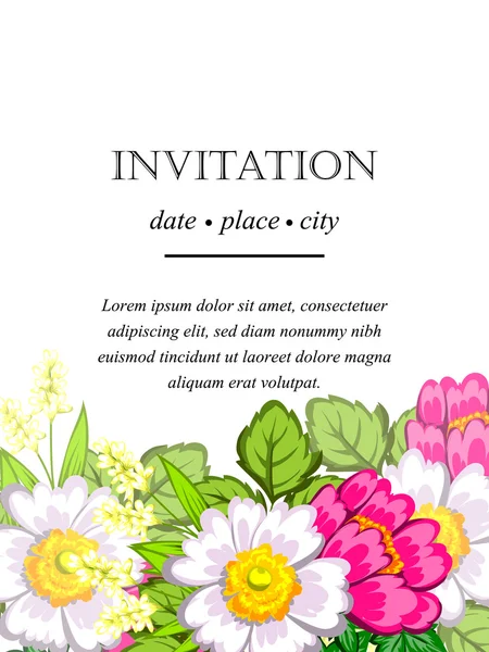 Cartes d'invitation de mariage — Image vectorielle