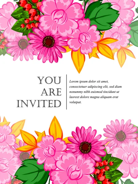 Cartes d'invitation de mariage — Image vectorielle