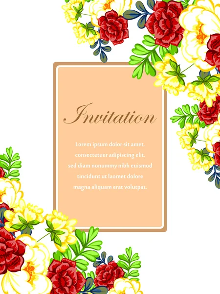 Cartes d'invitation de mariage — Image vectorielle