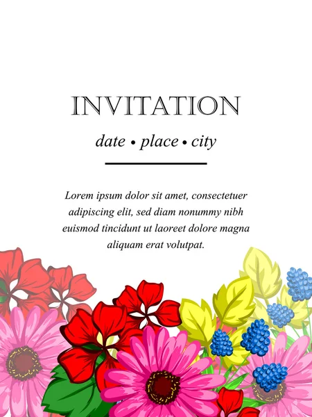 Cartes d'invitation de mariage — Image vectorielle