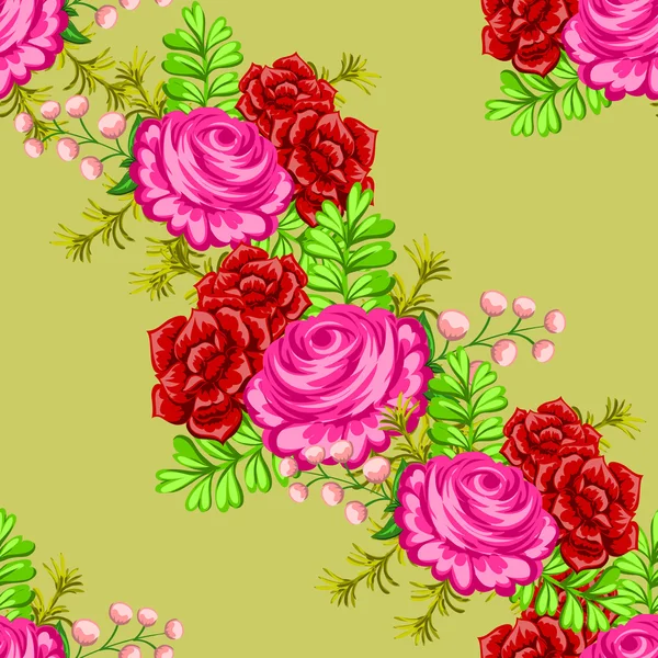 Motif floral sans couture — Image vectorielle