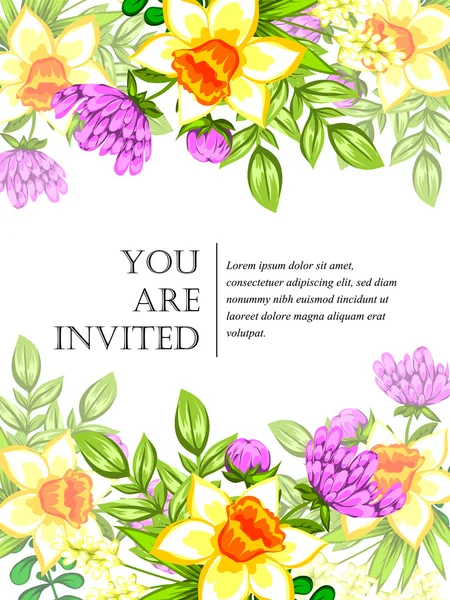 Tarjetas de invitación de boda — Vector de stock