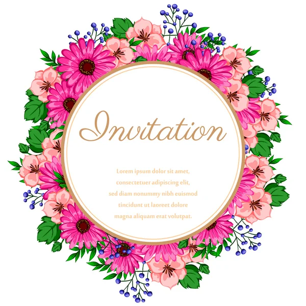 Cartes d'invitation de mariage — Image vectorielle