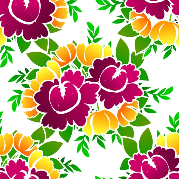 Patrón sin costura floral — Vector de stock