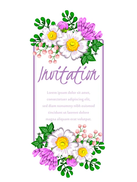 Tarjetas de invitación de boda — Vector de stock