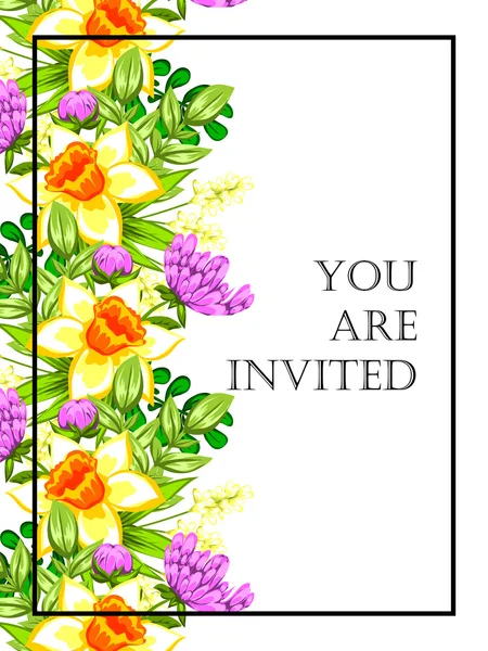 Cartes d'invitation de mariage — Image vectorielle