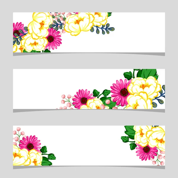 Moldura floral com lugar para texto — Vetor de Stock