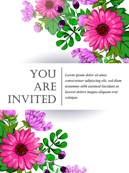 Cartes d'invitation de mariage — Image vectorielle