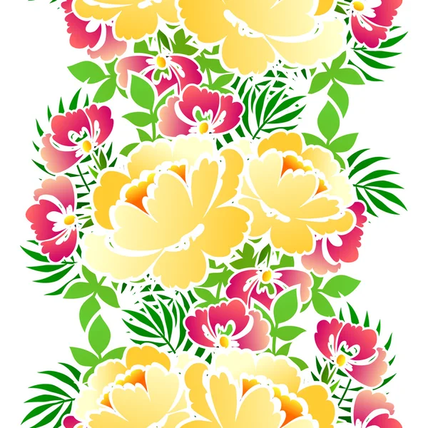 Motif floral sans couture — Image vectorielle