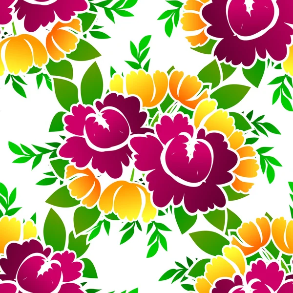 Patrón sin costura floral — Vector de stock