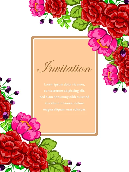 Tarjeta de invitación de boda — Vector de stock