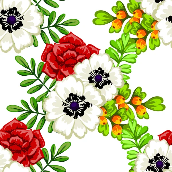 Patrón sin costura floral — Vector de stock