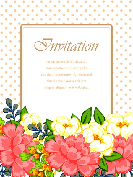 Inbjudningskort för bröllop — Stock vektor