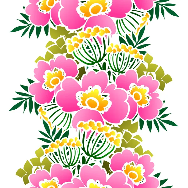 Motif floral sans couture — Image vectorielle