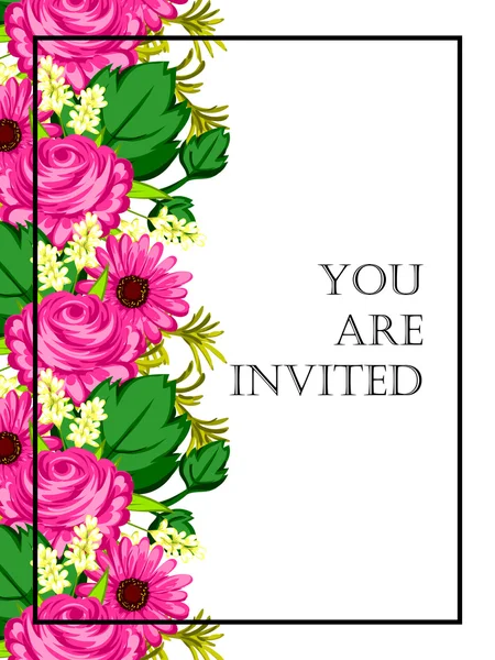 Cartes d'invitation de mariage — Image vectorielle