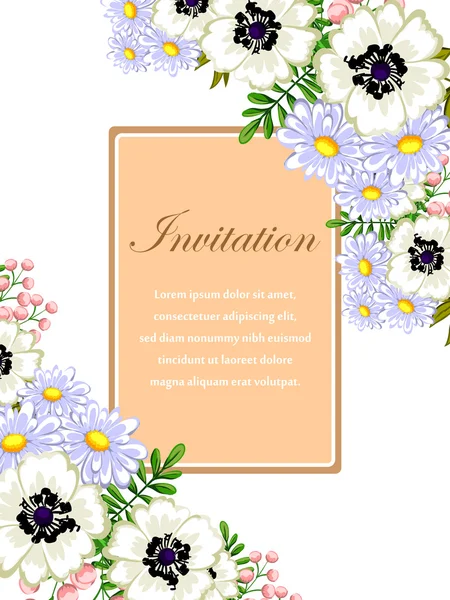 Tarjeta de invitación de boda — Vector de stock