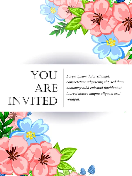 Cartes d'invitation de mariage — Image vectorielle