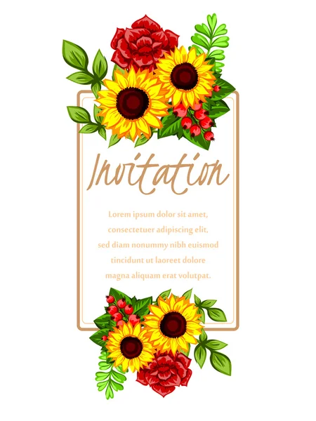 Carte d'invitation de mariage — Image vectorielle