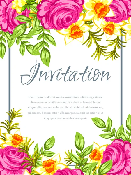 Cartes d'invitation de mariage — Image vectorielle