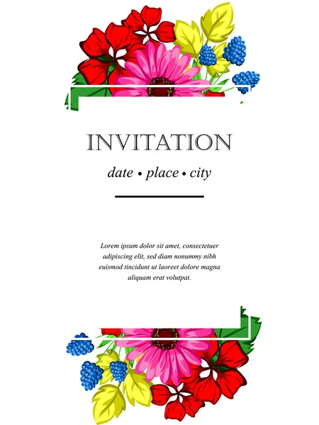 Tarjetas de invitación de boda — Vector de stock