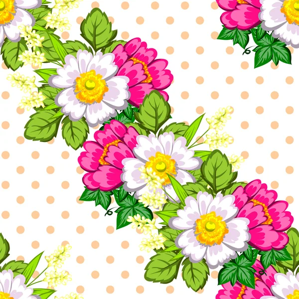 Motif floral sans couture — Image vectorielle