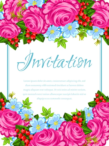 Bruiloft uitnodigingskaarten — Stockvector