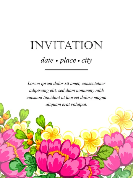 Cartes d'invitation de mariage — Image vectorielle