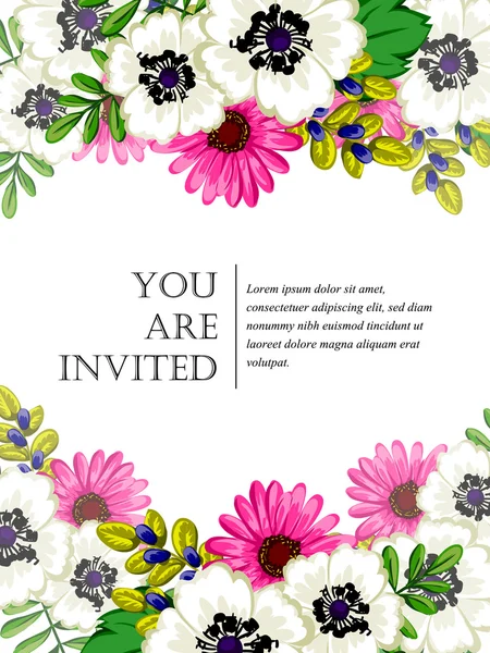 Bryllup invitation kort – Stock-vektor