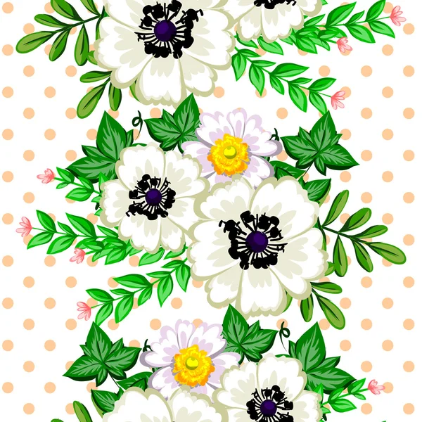 Motif floral sans couture — Image vectorielle