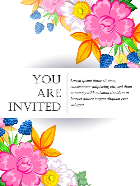 Cartes d'invitation de mariage — Image vectorielle