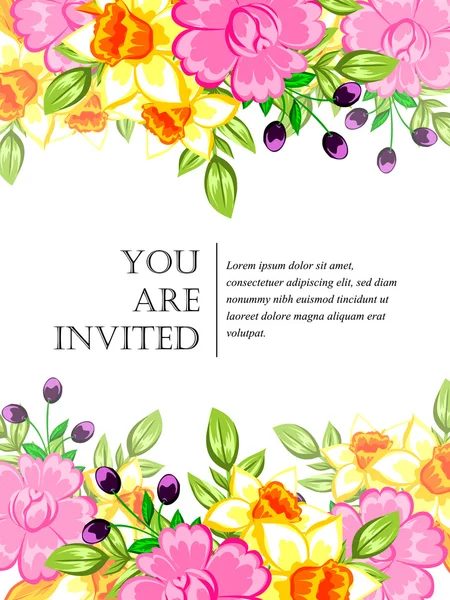 Cartes d'invitation de mariage — Image vectorielle