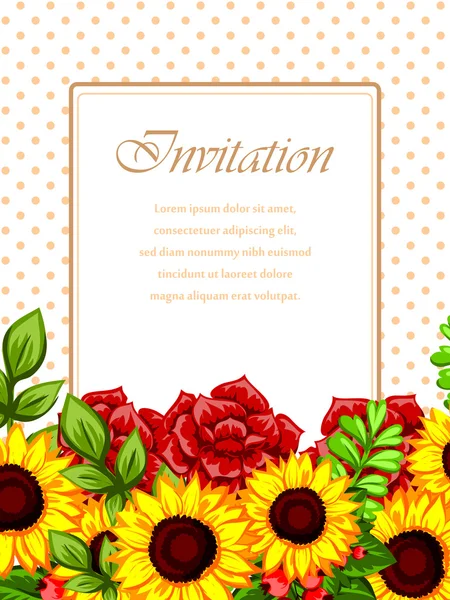 Wedding invitation card — Stock Vector